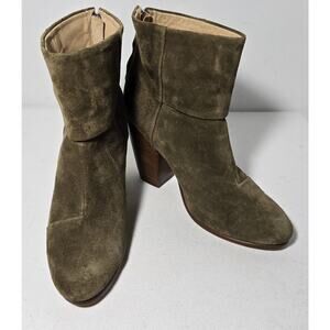 Rag & Bone Classic Newbury Bootie in Olive Green Suede Sz US 11 / EU 41